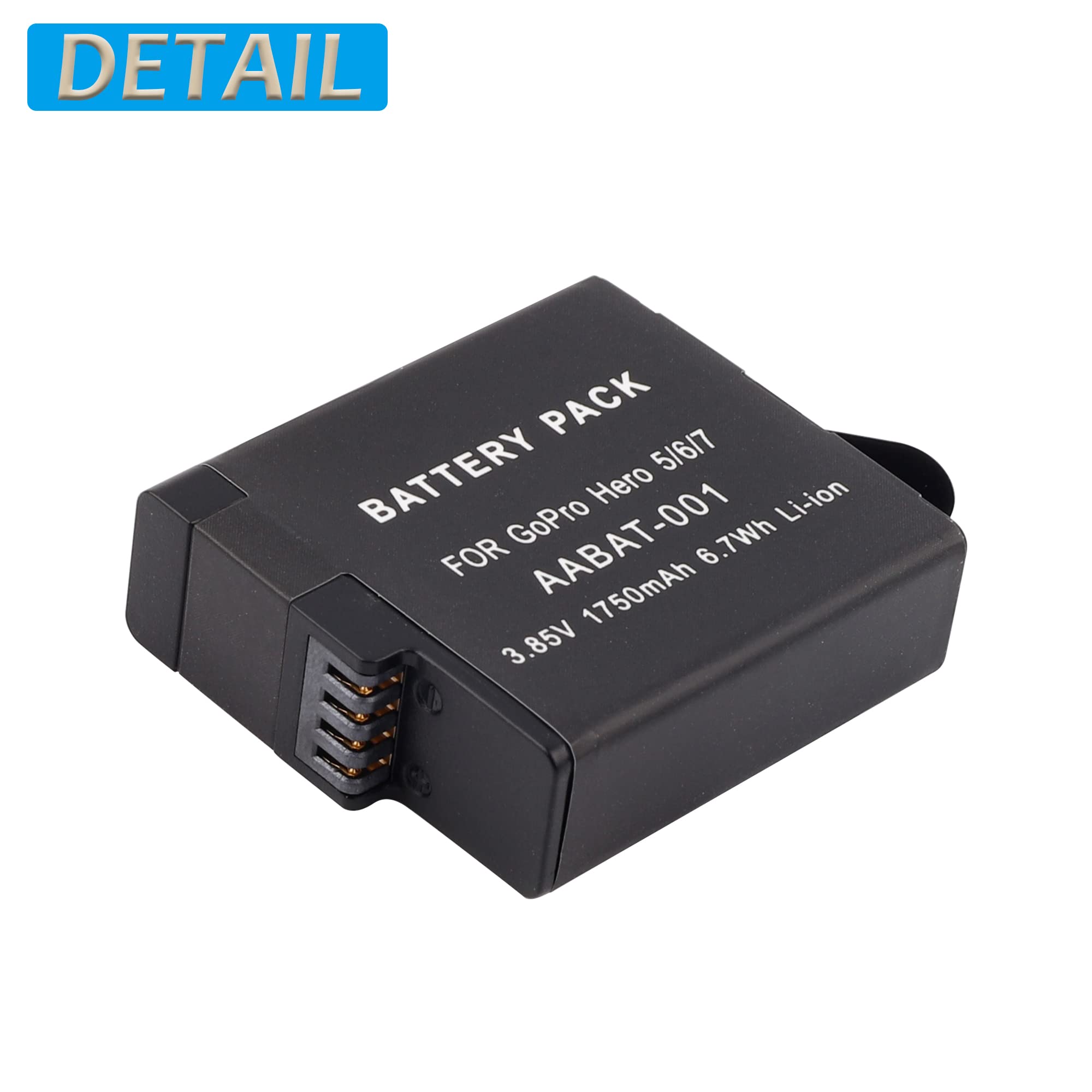 Batería de repuesto AABAT-001 compatible con GoPro HERO5, HERO6, HERO7