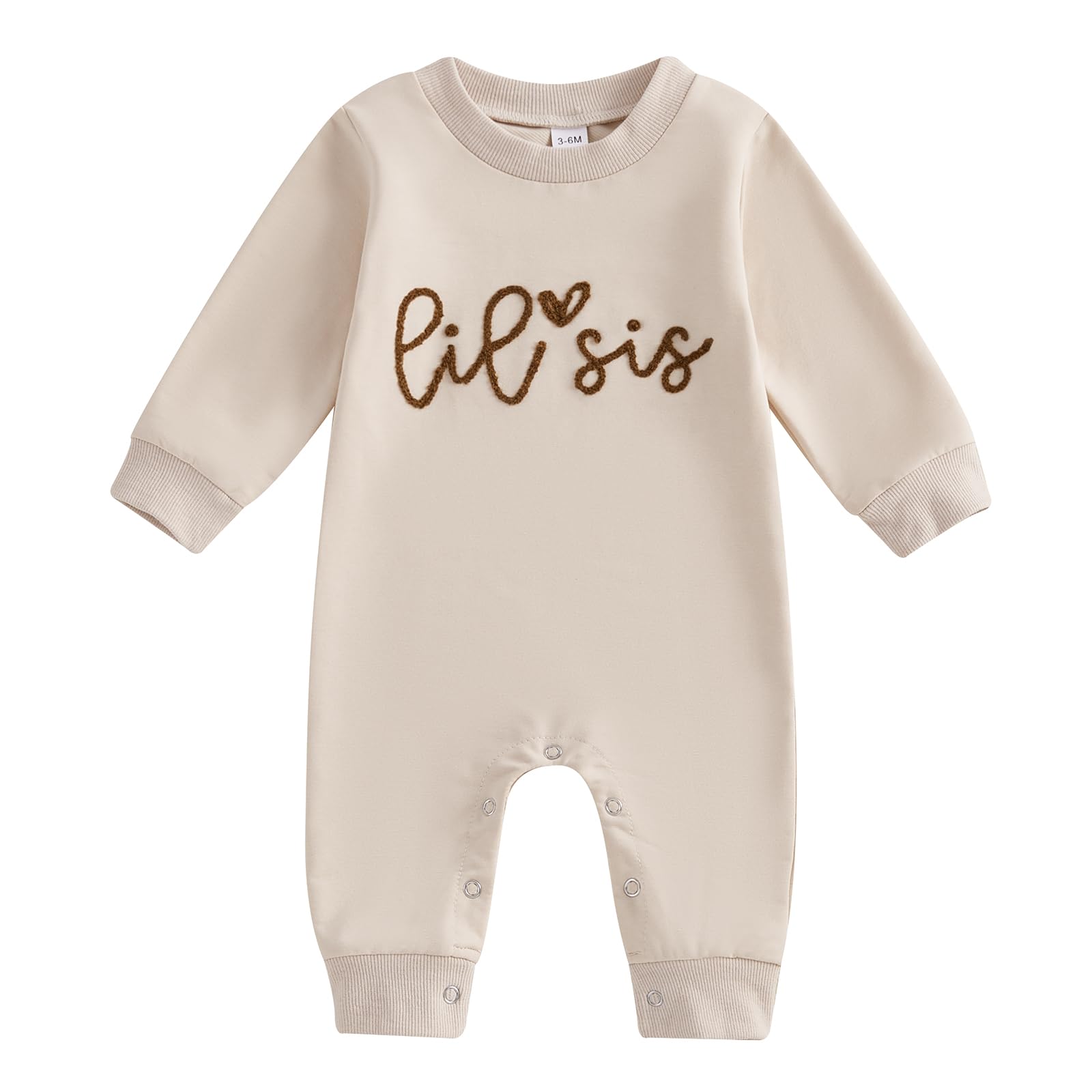 YINGISFITM Little Brother Little Sister Newborn Outfit Long Sleeve Sweatshirt Romper Jumpsuit Baby Clothes For Boys Girls