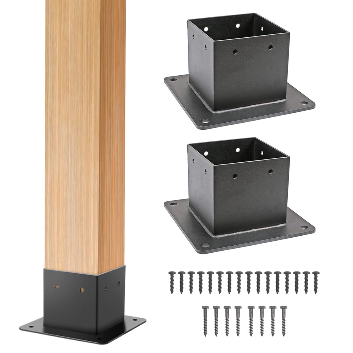 Soporte De Poste Ajustable Se Adapta A 4'X4' Base De Poste De Madera Para  Madera En Bruto - China Punta De Poste, Anclaje De Poste, image size:1200x1200