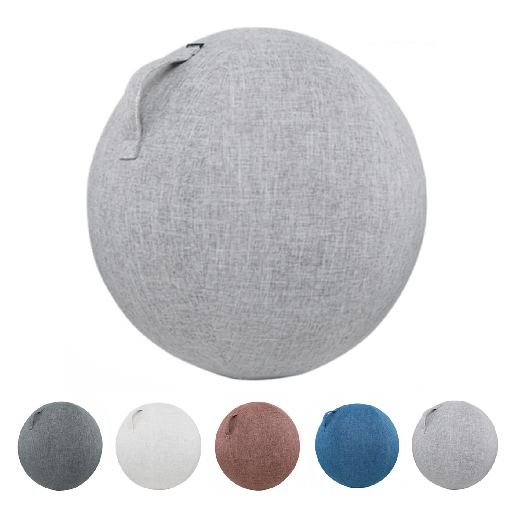 Silla de Bola de Yoga 65cm Plata para Oficina