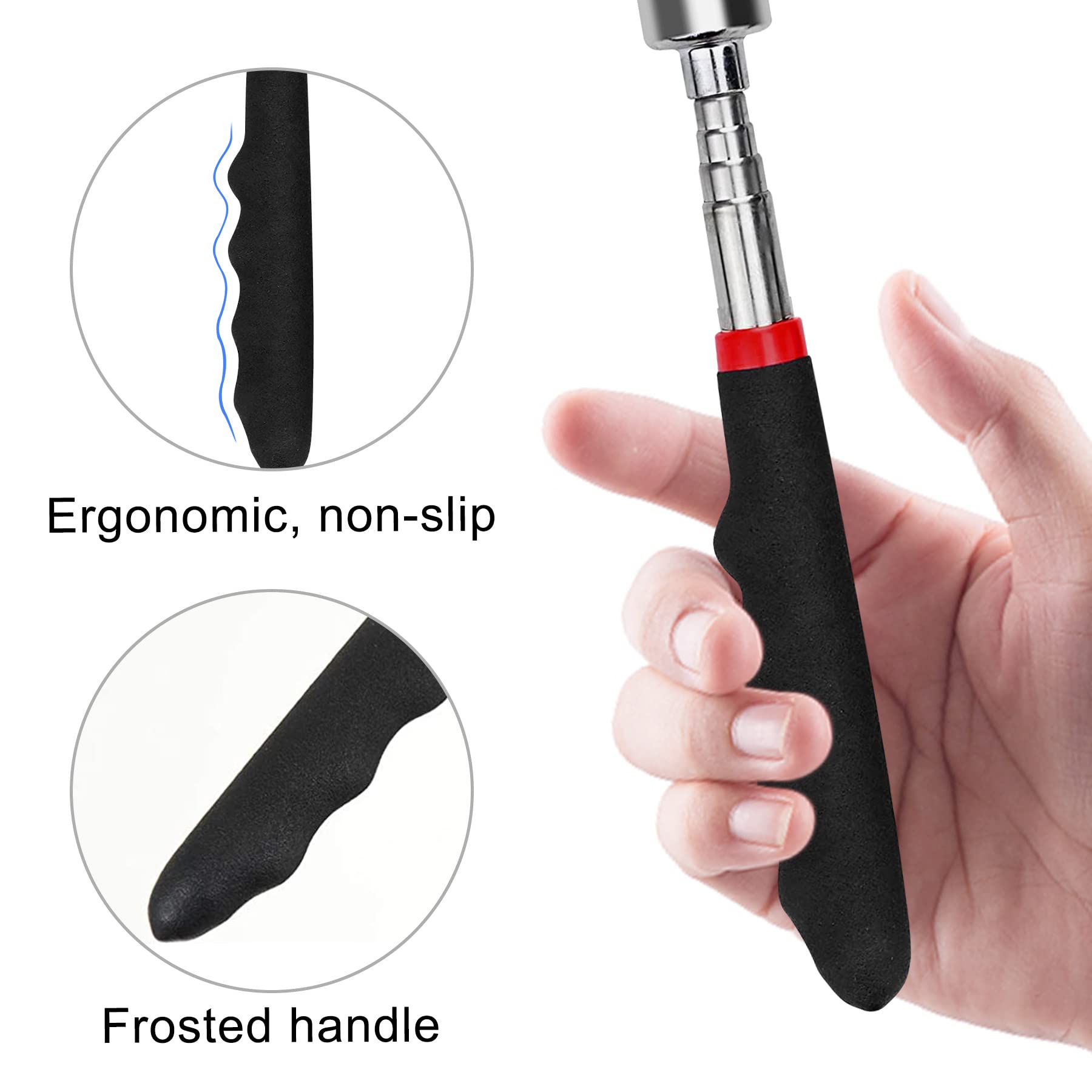 Specchietto Ispezione Telescopico Per Auto - Estensibile, Girevole 360°, Acciaio Inox - Foto 7