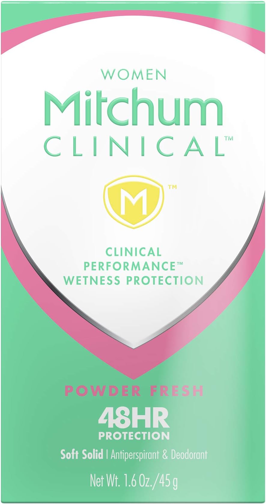 Powder Fresh, 1.6 oz : Mitchum Clinical Soft Solid Powder Fresh Deodorant (1.6 oz each)