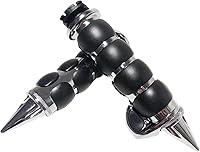 Vista 1 de Motorcycle Hand Grips Universal Spike Non-Slip Handlebar Grips Chrome Black Rubber Fit for Most Motorcycles Cruisers Motor Bikes Choppers