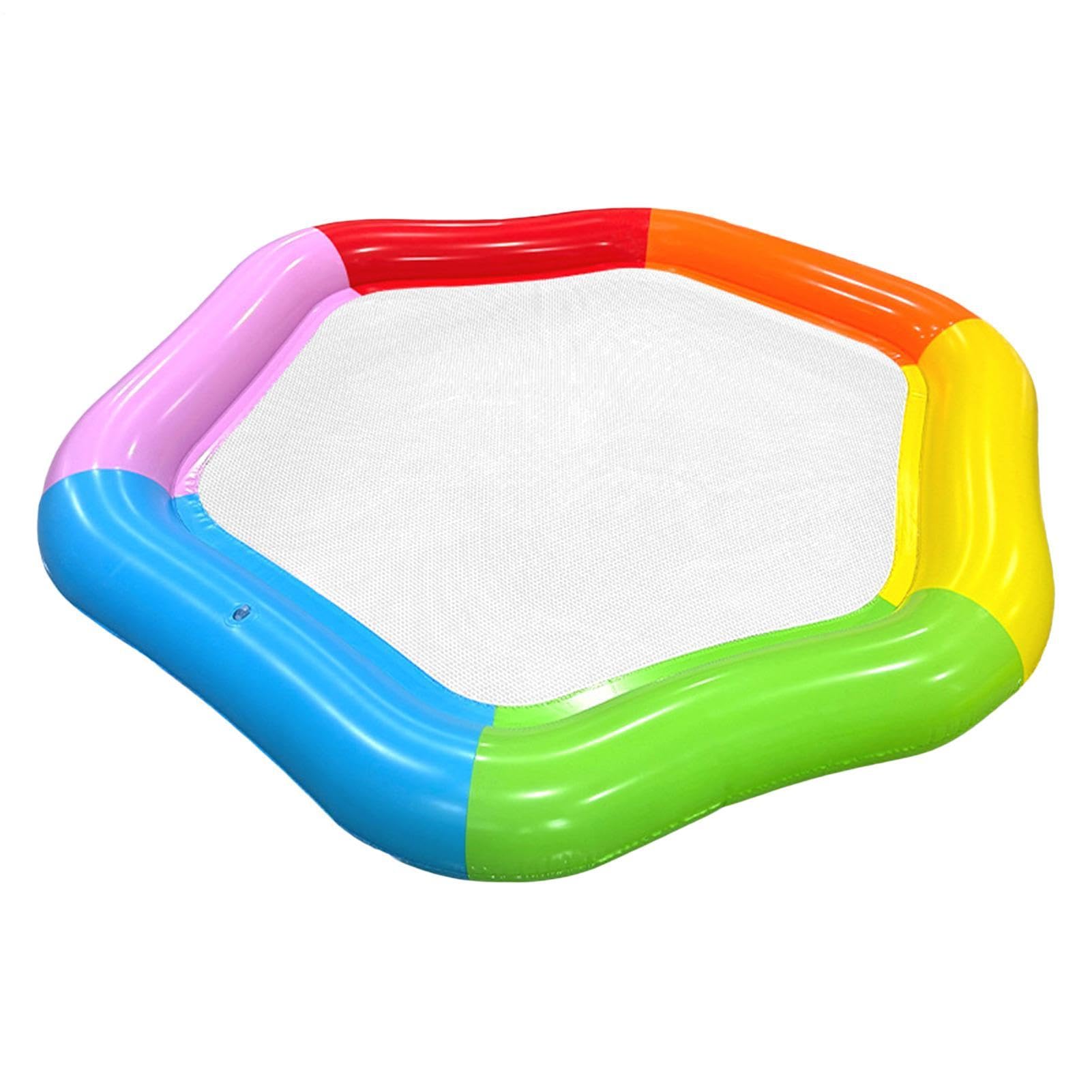 Materassino Gonfiabile Da Piscina Per Adulti Tappeto Gonfiabile Colorato | Tappetino Galleggiante Da Piscina Per Lago Mare Spiaggia Fiume Campeggio Interno Esterno All'Apert