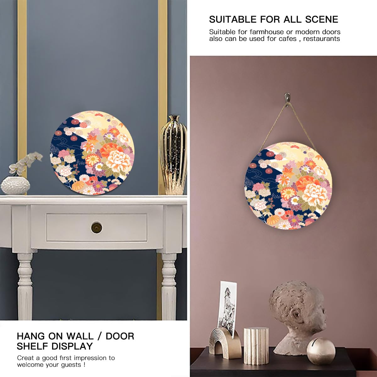 Amazon.co.jp: 店舗 看板 和柄 和風 さくら 花柄 木製 看板ボード