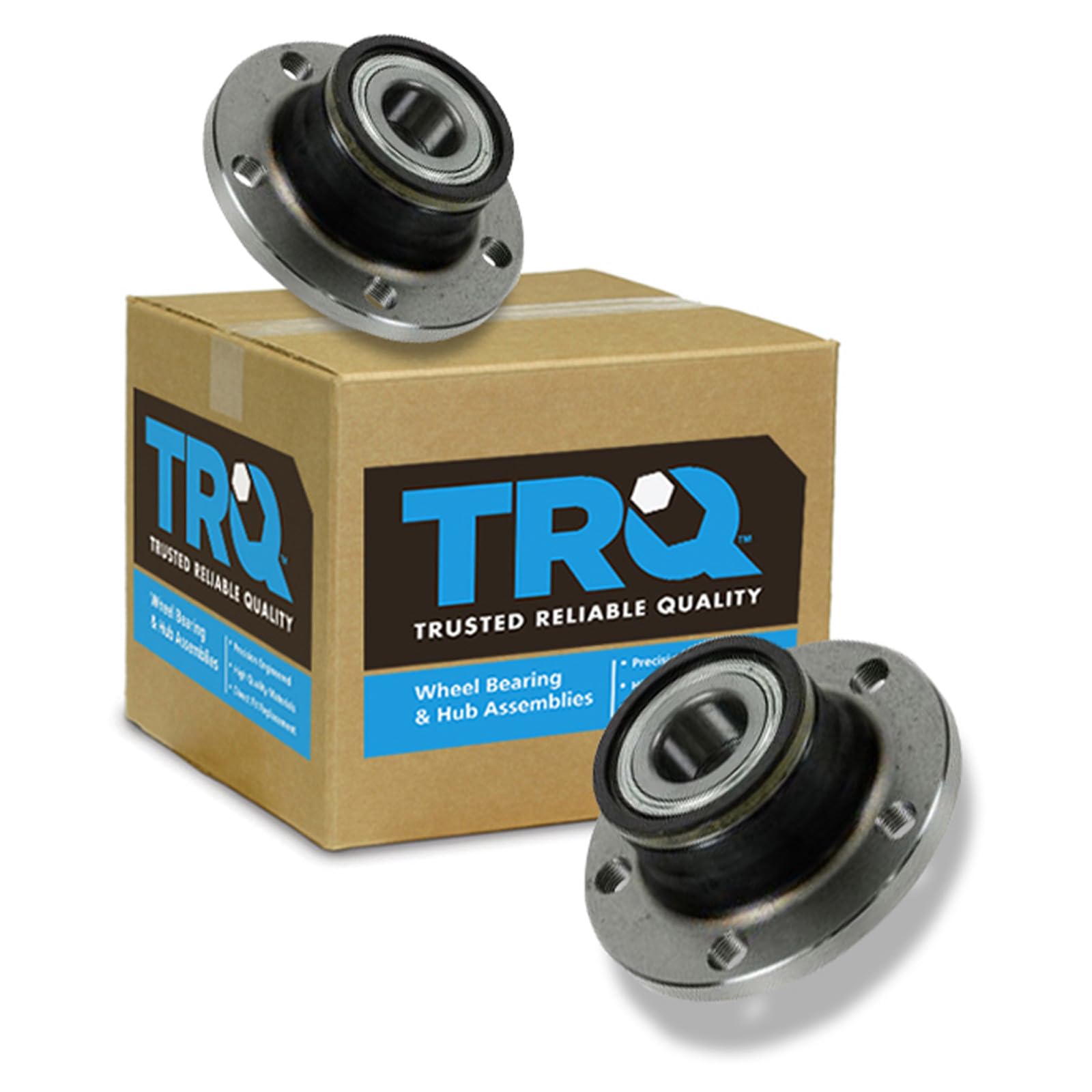 TRQ Rear Left and Right Wheel Bearing and Hub Assembly Set 2 Piece