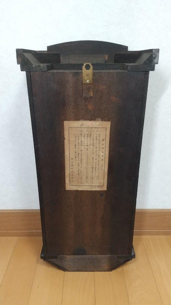 Amazon.co.jp: 完動品アンティーク 木製 明治時計 式 柱時計 手巻 