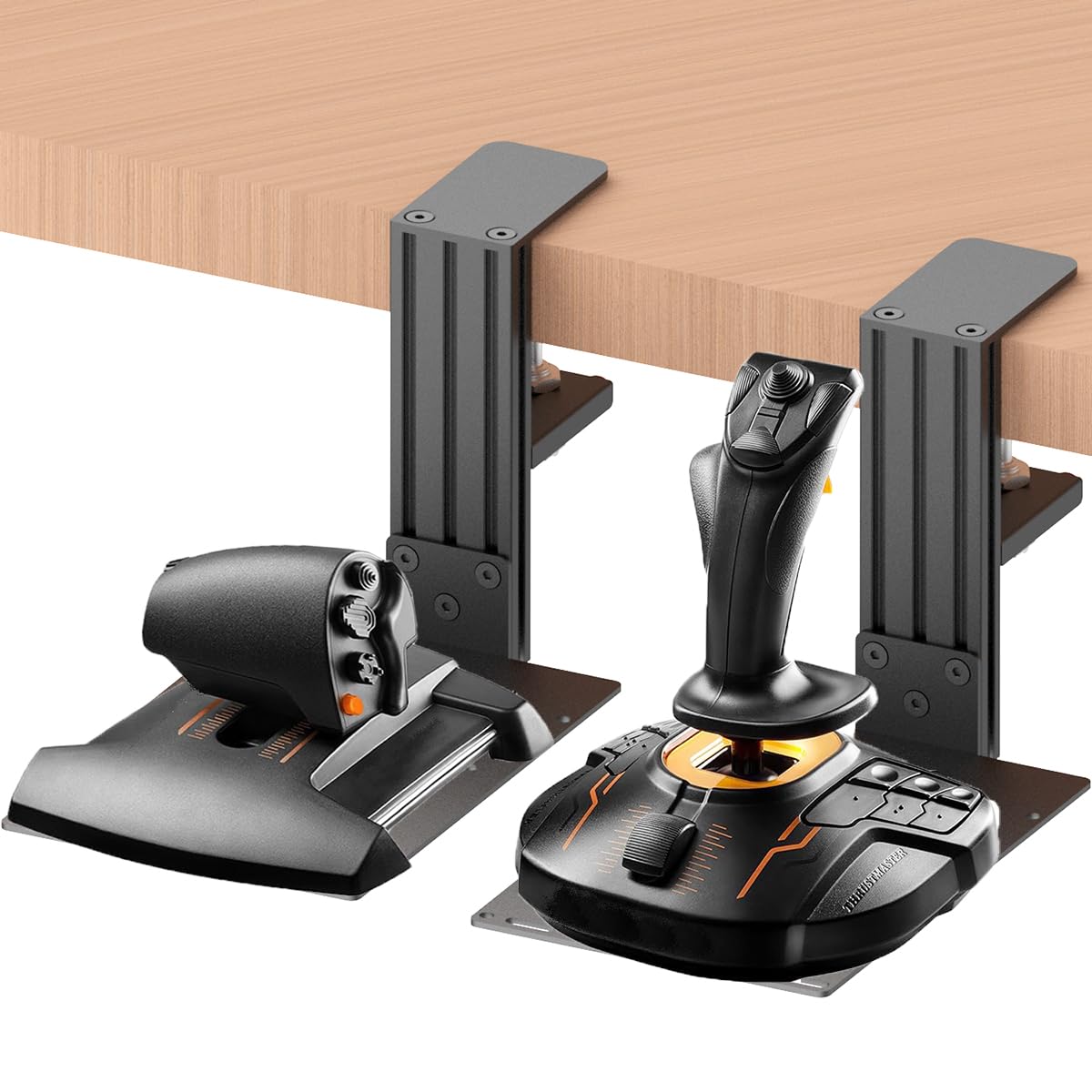 BUJ Tischmontage kompatibel mit Logitech X56, X52, X52 Pro, Thrustmaster SimTask Farmstick, T - Flight Hotas One, T - Flight Hotas 4/X, T16000M FCS Hotas, TCA Officer Pack, Sol - R2 HOSA