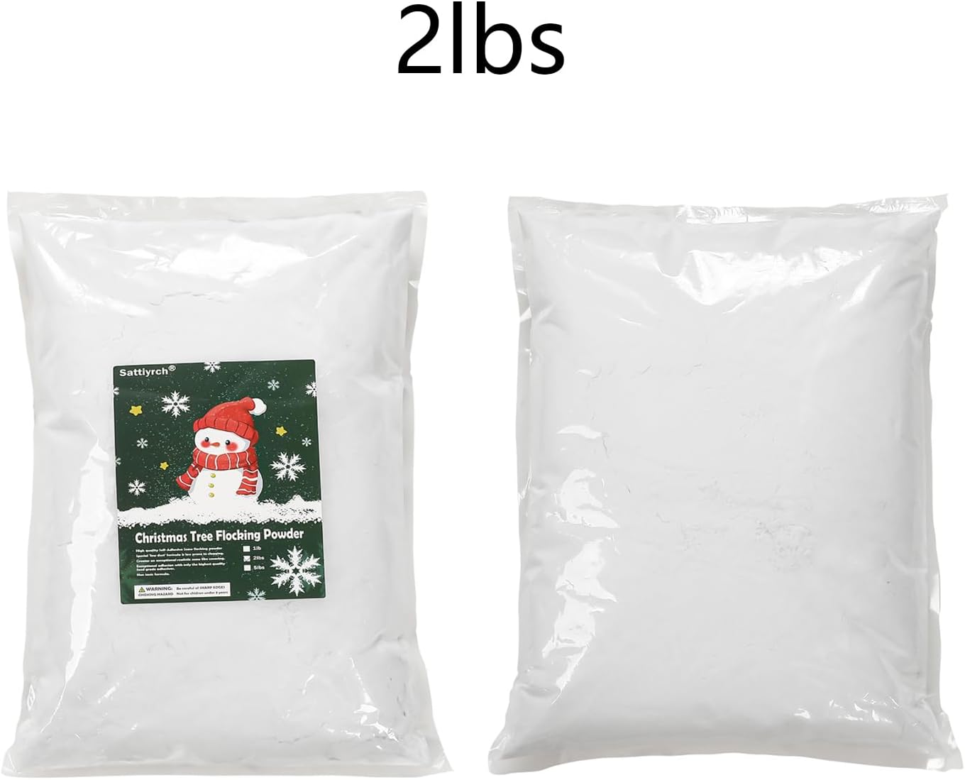 Sattiyrch Snow Flocking Powder for Christmas Tree,Fake Snow Powder,Artificial Snow for Christmas Village,Snow Decorations(5, Pounds)