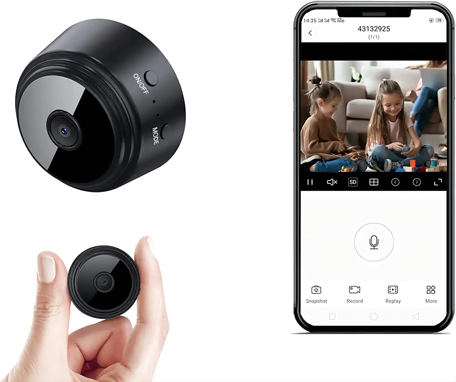 Spy Camera Hidden Camera WiFi with Audio Video Secret Camera Small Home Security Camera Mini Cam Nanny Cams with Cell Phone App