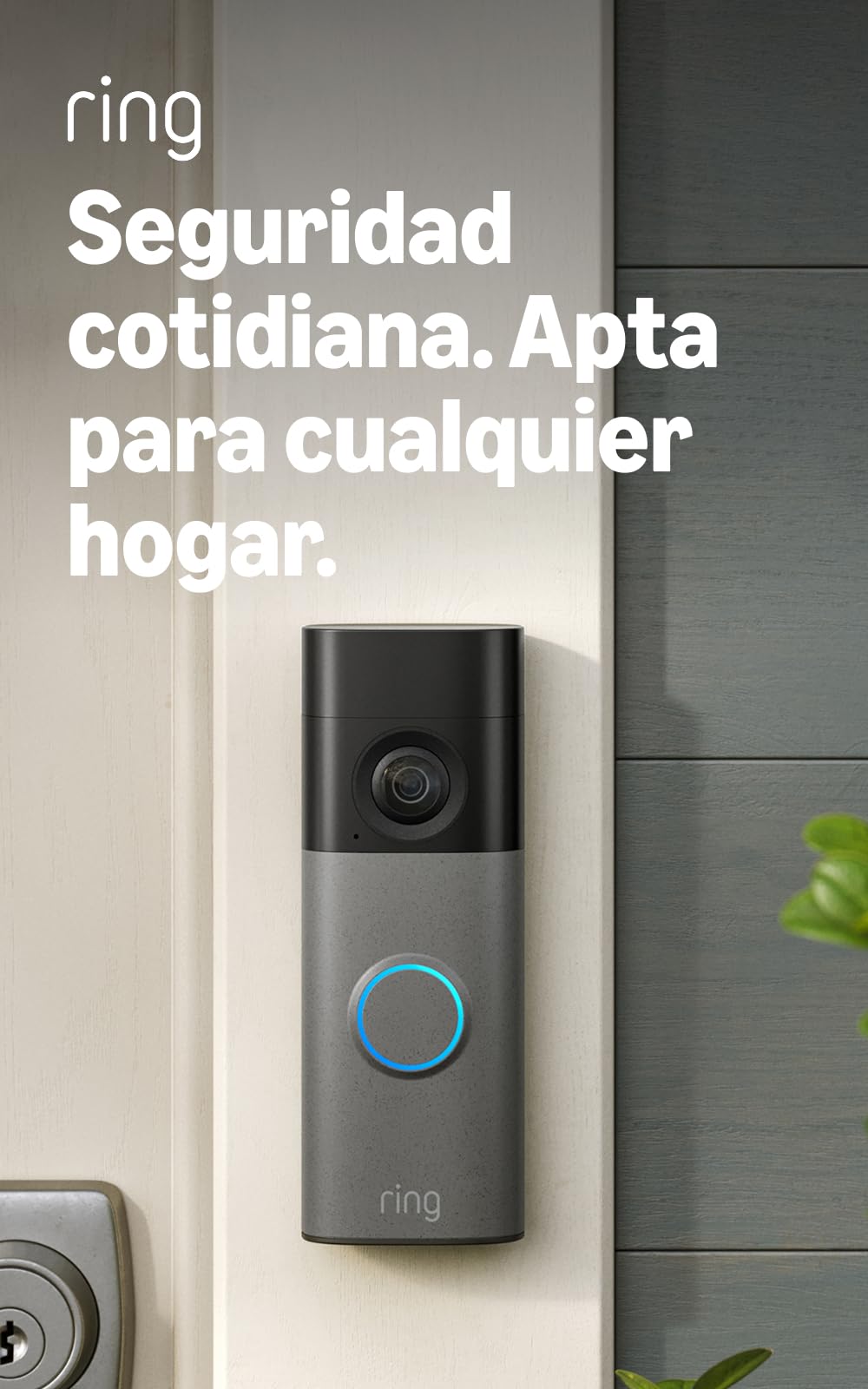 Ring Videotimbre con batería (Battery Video Doorbell) (última gen.) | Videotimbre inalámbrico | Retinal 2K | Zoom 6x | Comunicación bidireccional | Prueba gratis, 30 días, plan de suscripción Ring con descuento