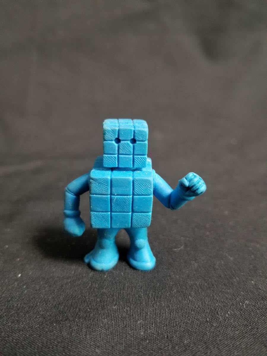 Amazon | キャラ消し No.154 キン肉マン消しゴム キューブマン 青色