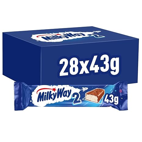 Milky Way Chocolate Bars Milk Cream 56 Double Bars in a Box (28 x 43g)