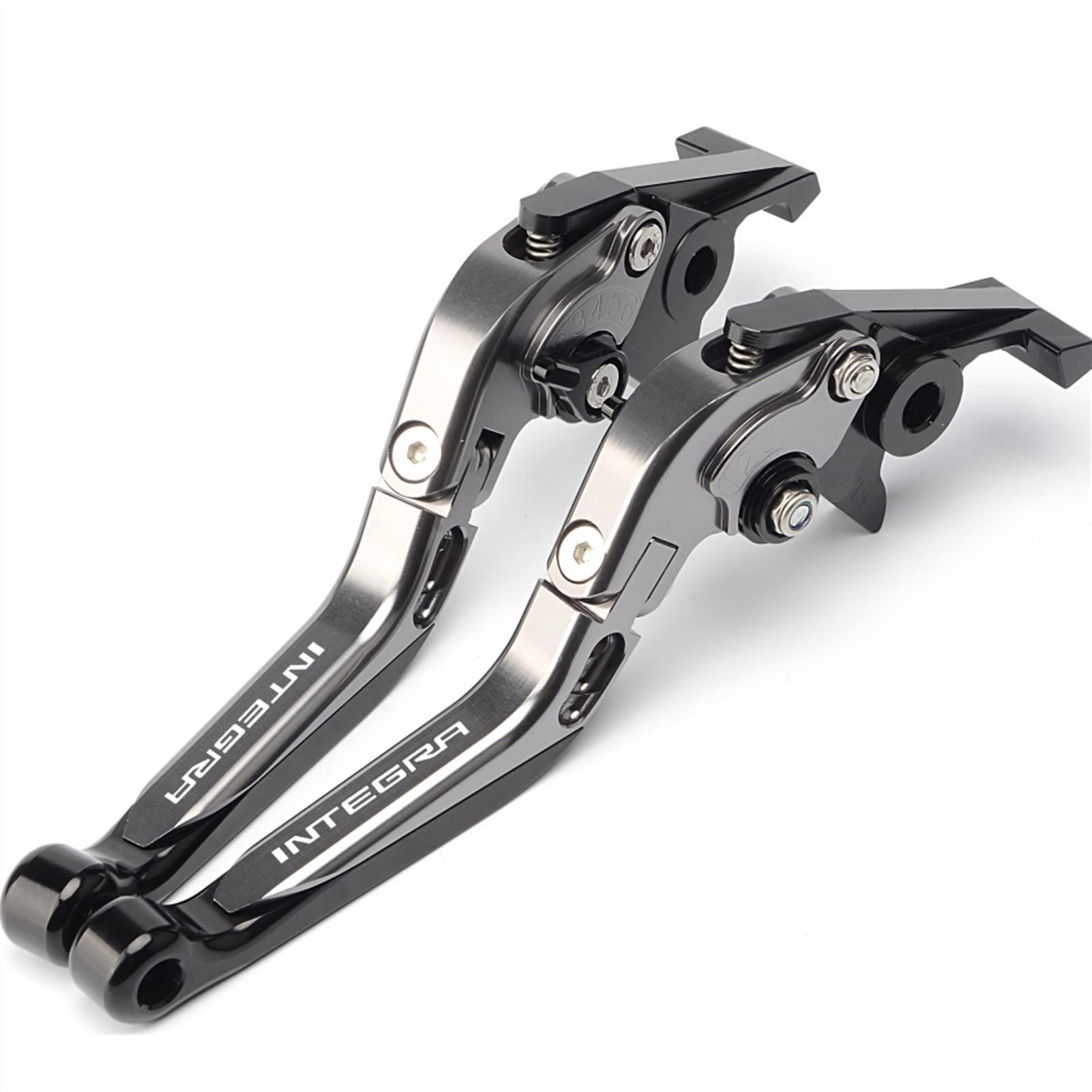 Palancas De Embrague De Frenos De Aluminio CNC Ajustables Extensibles Plegables Para H&onda INTEGRA 750 DCT NC750D 2014 2015 2016 2017 (Color : Titanium black)