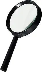 Lupa Lente com 75mm De Diametro com Cabo - 01 Unidade, Western, 2455, Multicor