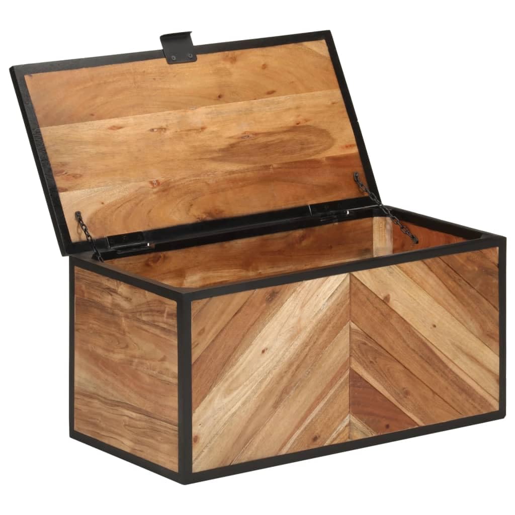 vidaXL Truhe 60x30x30 cm Massivholz Akazie und Eisen