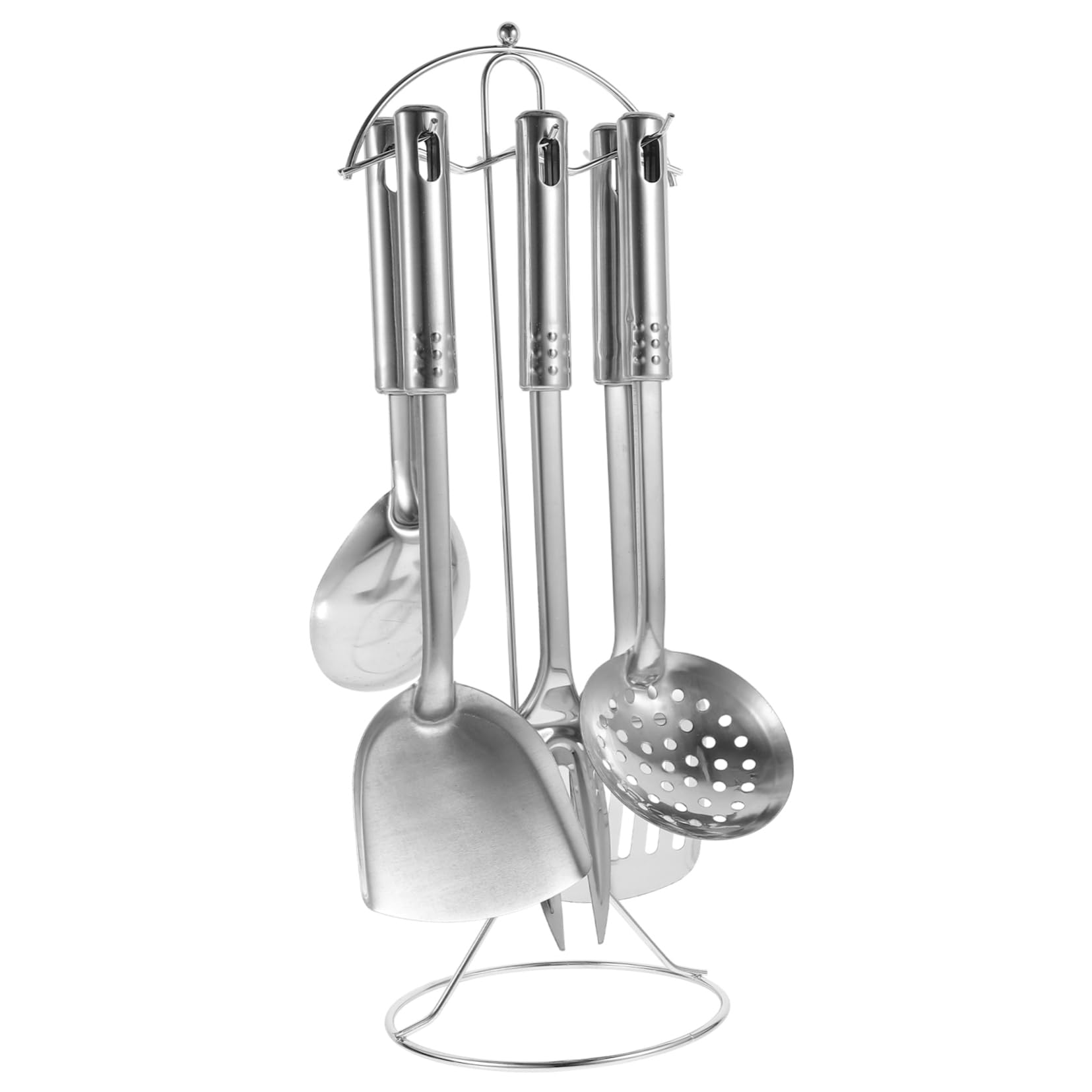Set da Cucina 7 Pezzi in Acciaio Inossidabile Leggero e Robusto Utensili Essenziali per Cucinare Stili multipli