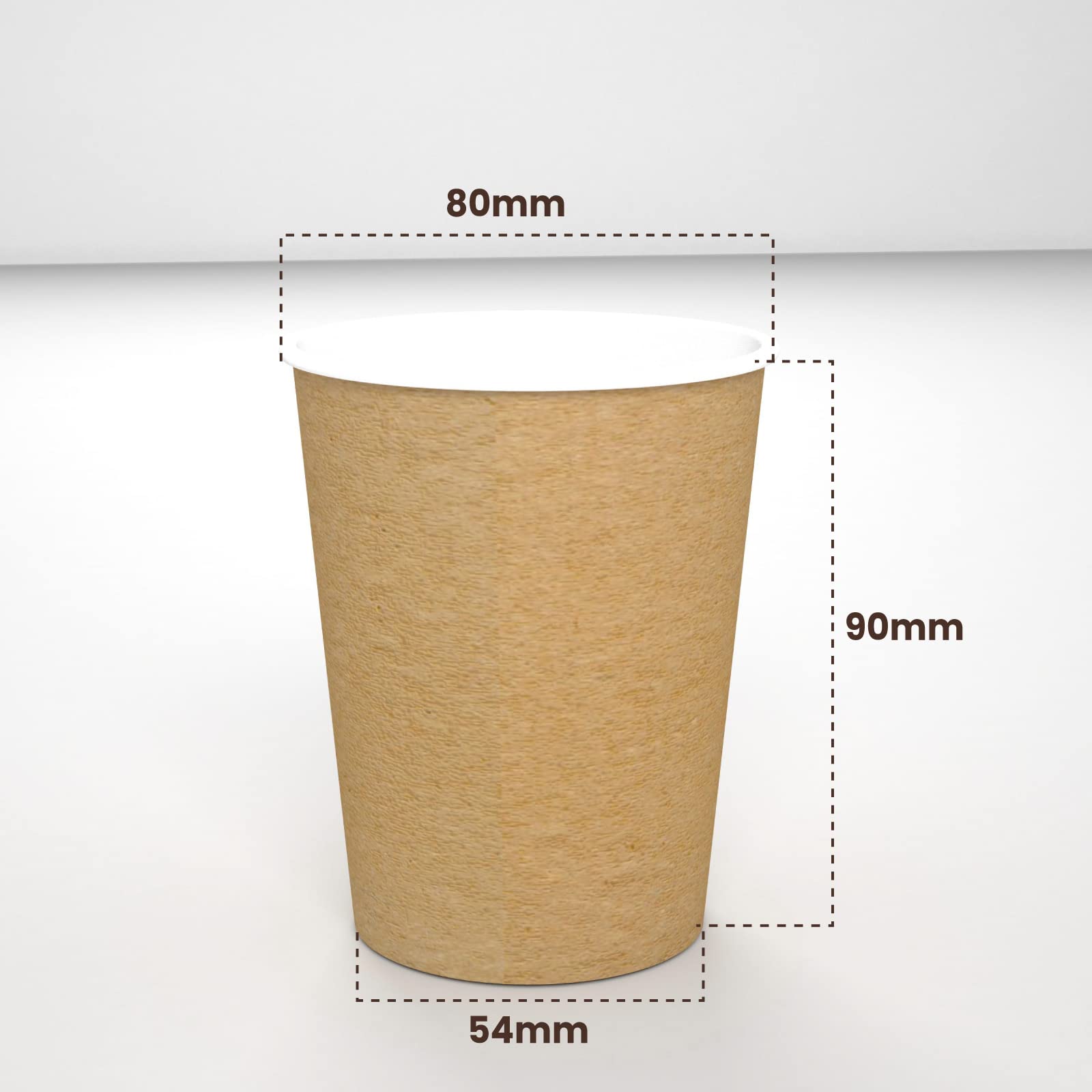Lot de 1 200 verres à café à emporter en papier Havane 240 ml + 1 200 couvercles en papier boissons chaudes et froides thé infusés d'eau Cappuccino écologiques biodégradables tasses jetables