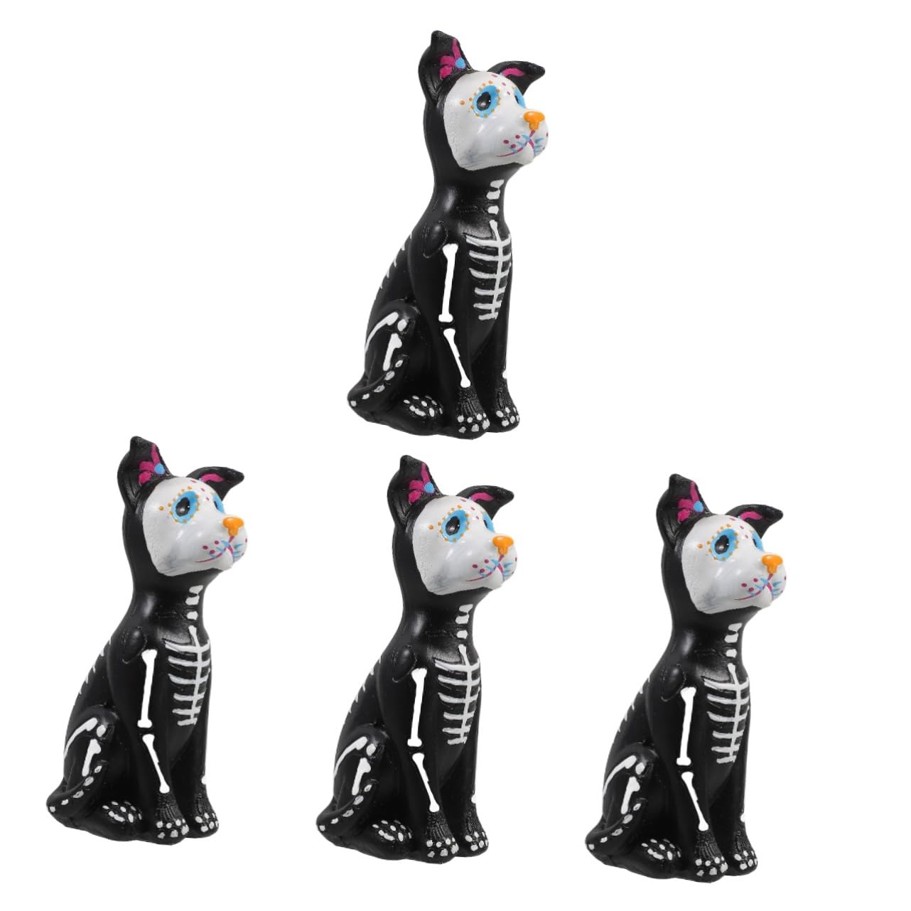 BESTonZON 4 Stück Halloween Resin Hund Figur Tischdekoration Niedliche Kleine Hundeskulptur Leichtes Harz Tier Ornament Langlebig und Einfach zu Reinigen als Halloween Party Zubehör und Foto