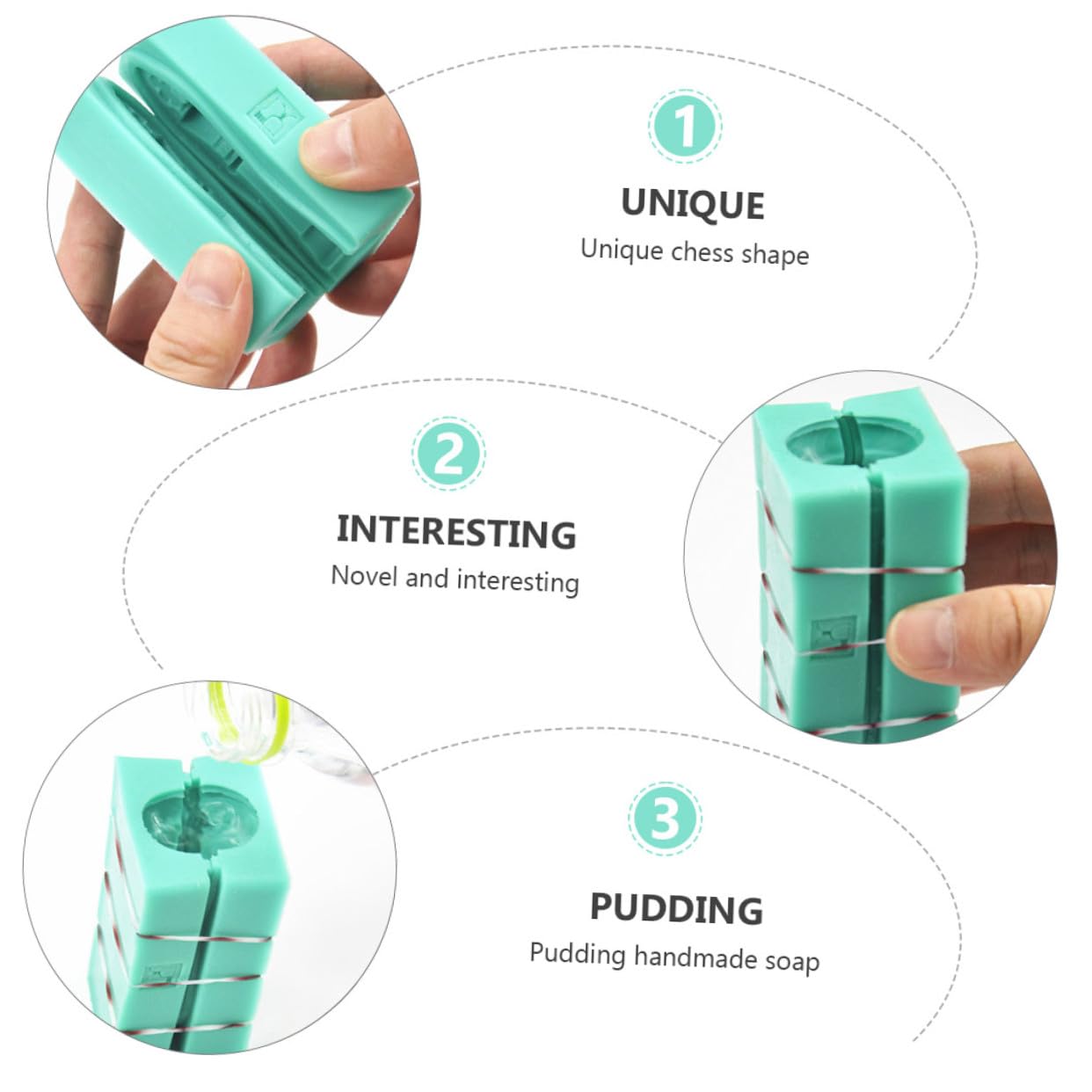 TOYANDONA Molde de Silicona Flexible para Pasteles 12 Piezas en Forma de Ajedrez, Ecológico y Creativo para Hornear y Chocolate