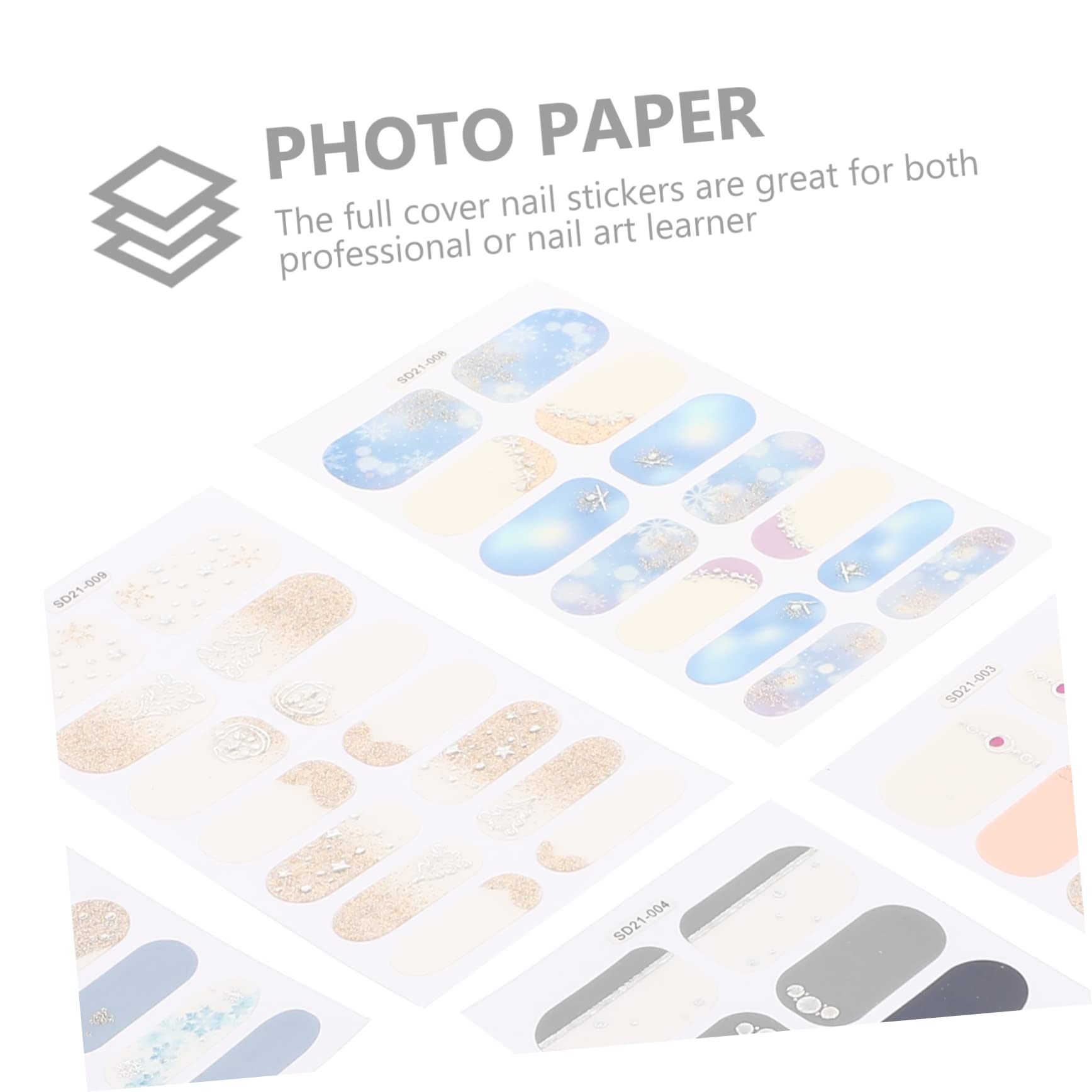 5 Set Adesivi Per Unghie Con Design Delicati Decorazioni Nail Art Autoadesive Per Manicure Te Per Occasione E Utilizzabili Casa O Salone 6 Fogli*5