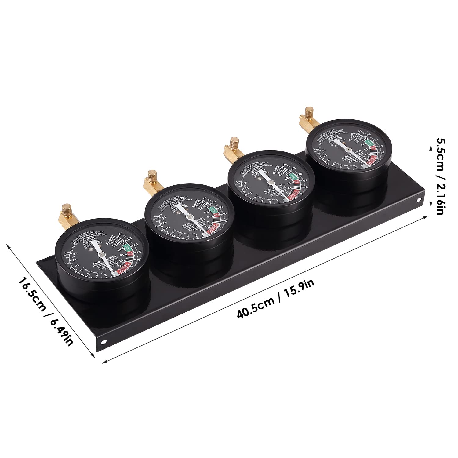 Uten Testeur de Pression de Carburant, 4pcs Jauges à Vide de Synchronisation de Carburateur sur Plaque Fixe pour Voiture Automobile Outil Kit Pour Moto Voiture