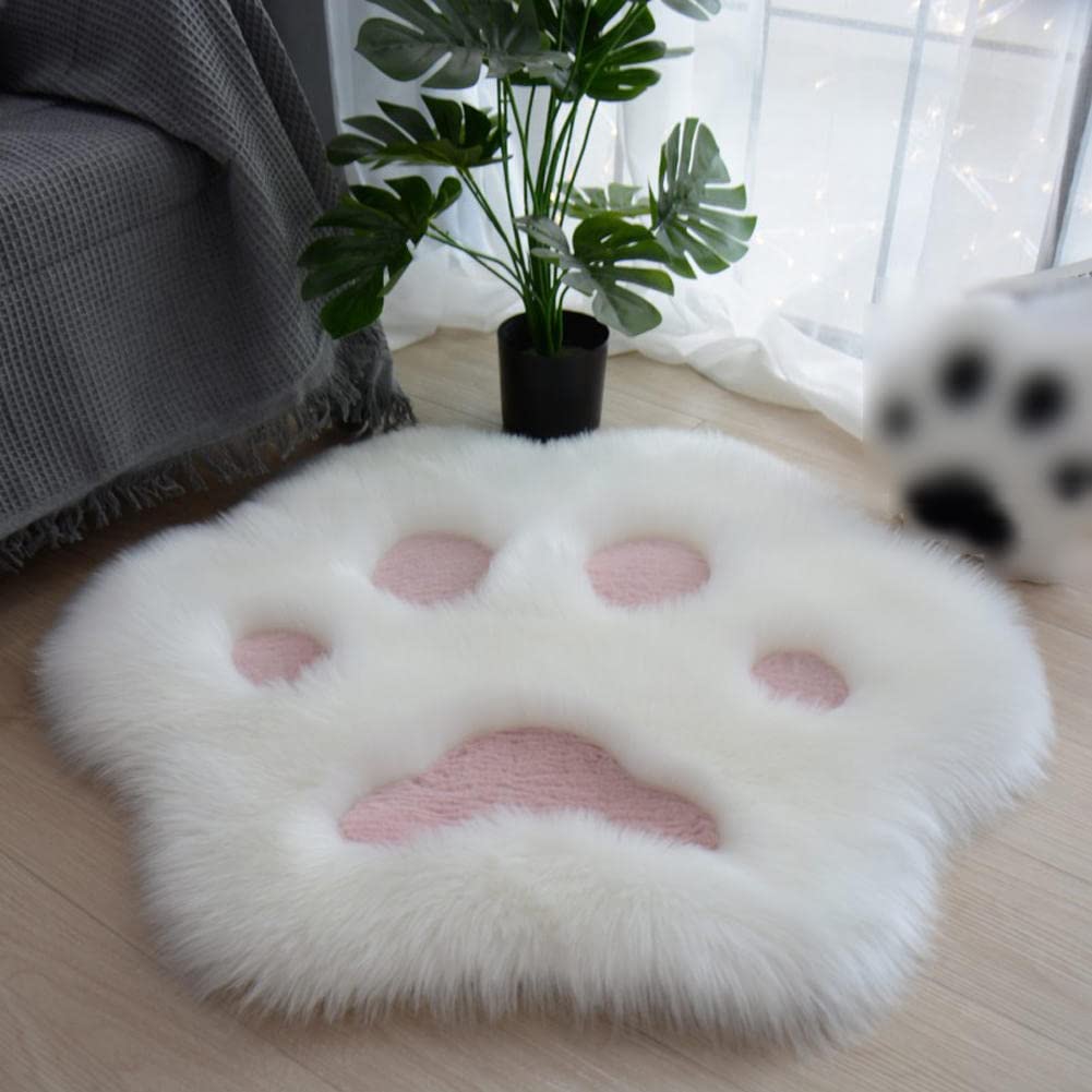 Amazon.com: JINYISI Bedroom Rug - Cat Paw Shaggy Carpet for
