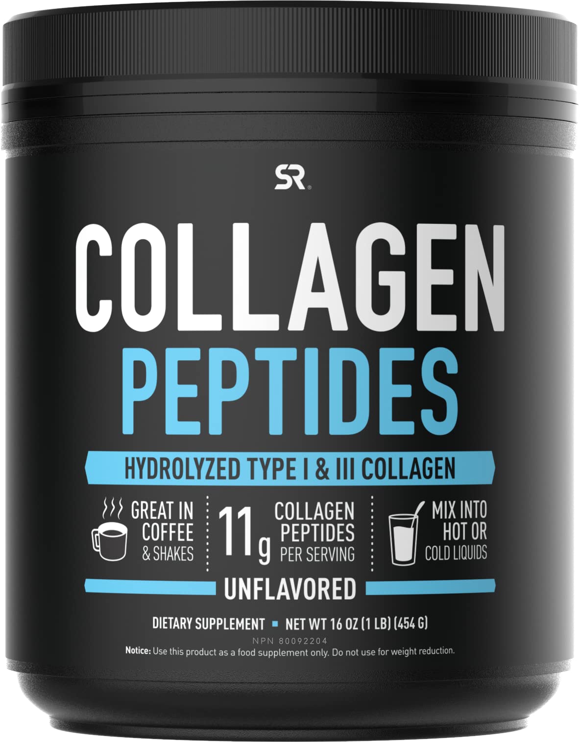 Sports Research Collagen Powder Supplement Hydrolyzed Protein