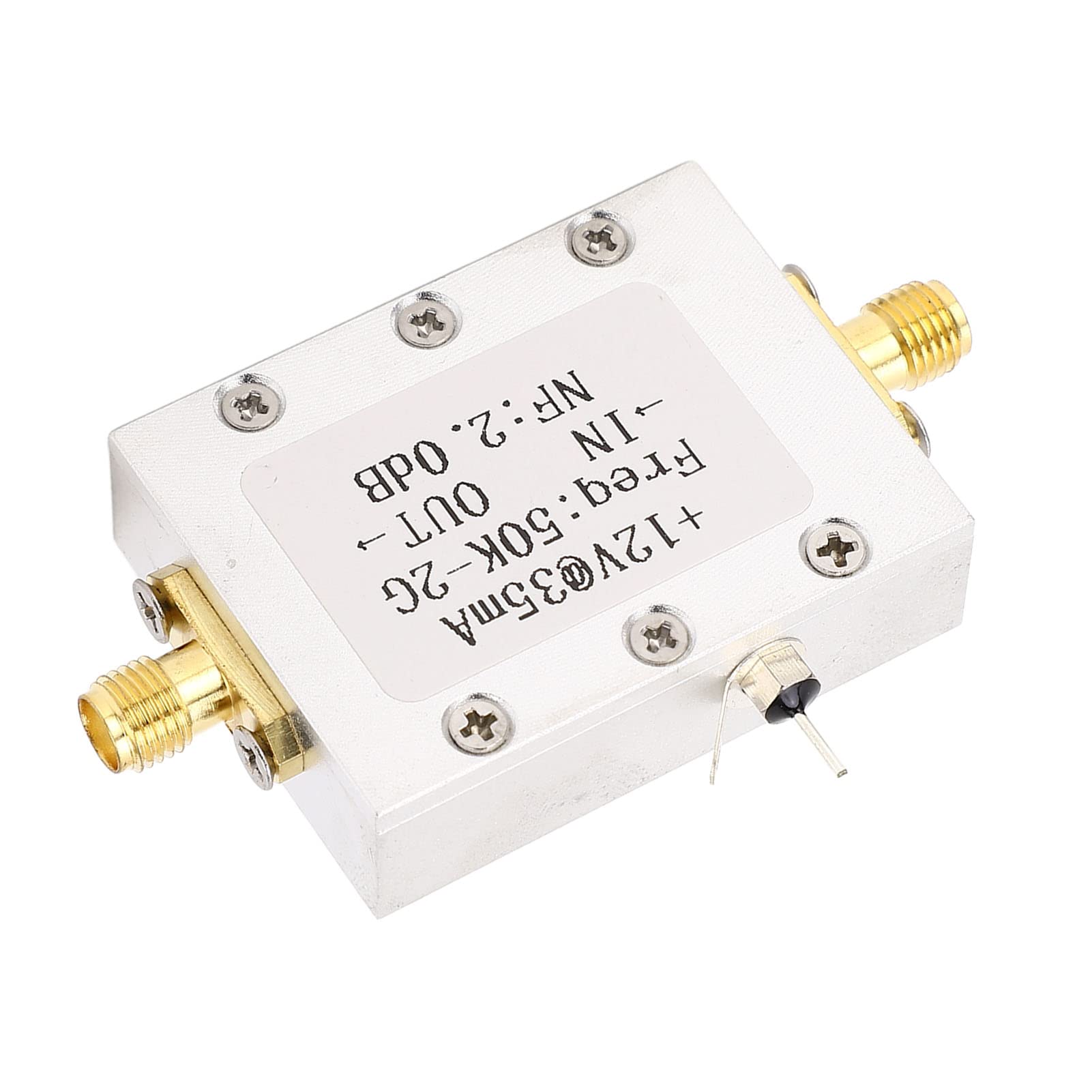 Amplificador de Banda Ancha Amplificador de LNA Ultra WideBand RF Bajo Ruido 31dB Alta Ganancia DC 9 15V para la Onda Corta FM Broadcasting Recibidos de Control Remoto TV Signal