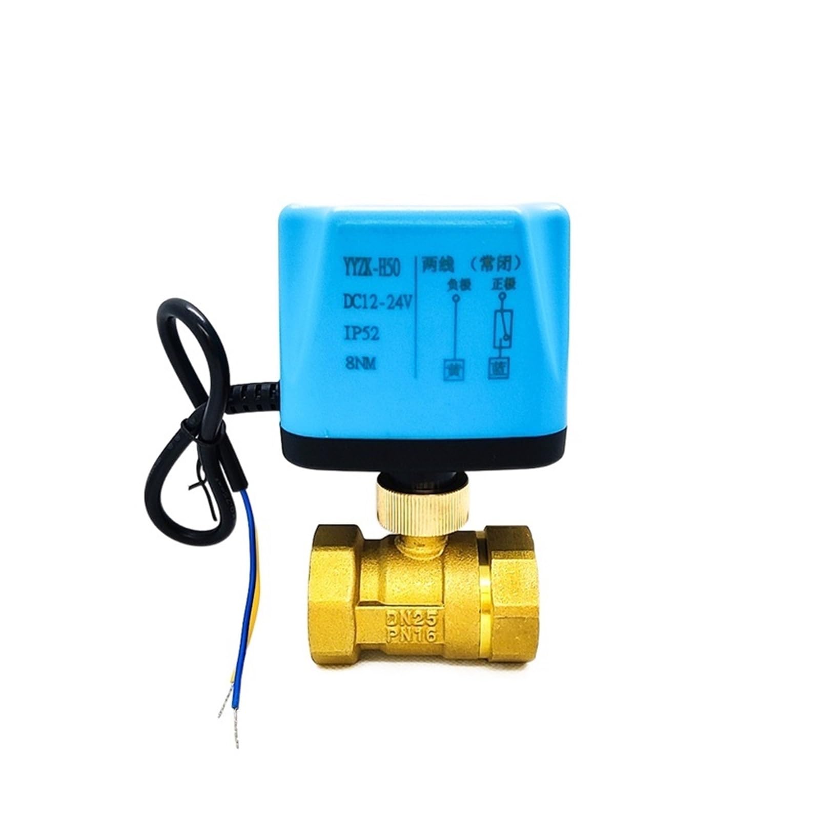 VSPPJYFG 1"" Normally Closed/Open Two Wire Motorized Ball Valve Electric Ball Valve AC220V DC12V DC24V(220vac-normally Open)