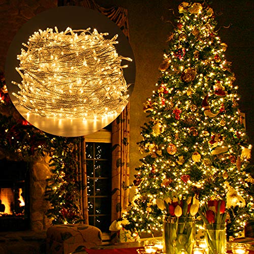Luces Navidad Exterior, Ulinek 100M 1000LED Guirnalda Luces Navidad LED Habitacion IP44 Resistente al Agua 8 Modos Cadena Luces con Rueda Almacenamiento para Habitacion Jardin Arbol Navidad Fiesta