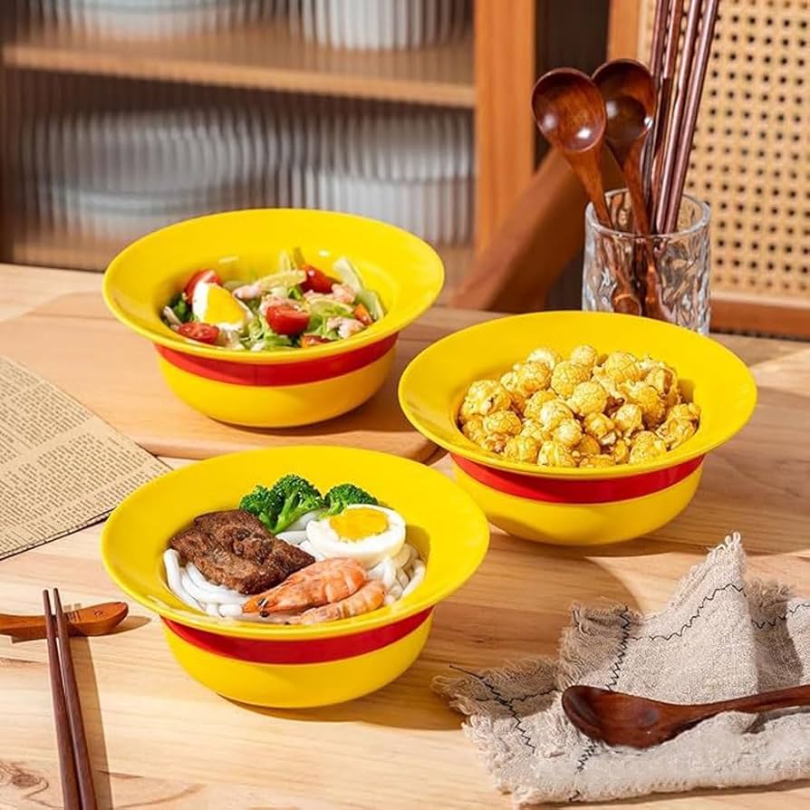 Luffy Straw Hat Bowl Set，Anime Merch for The Ultimate Fans