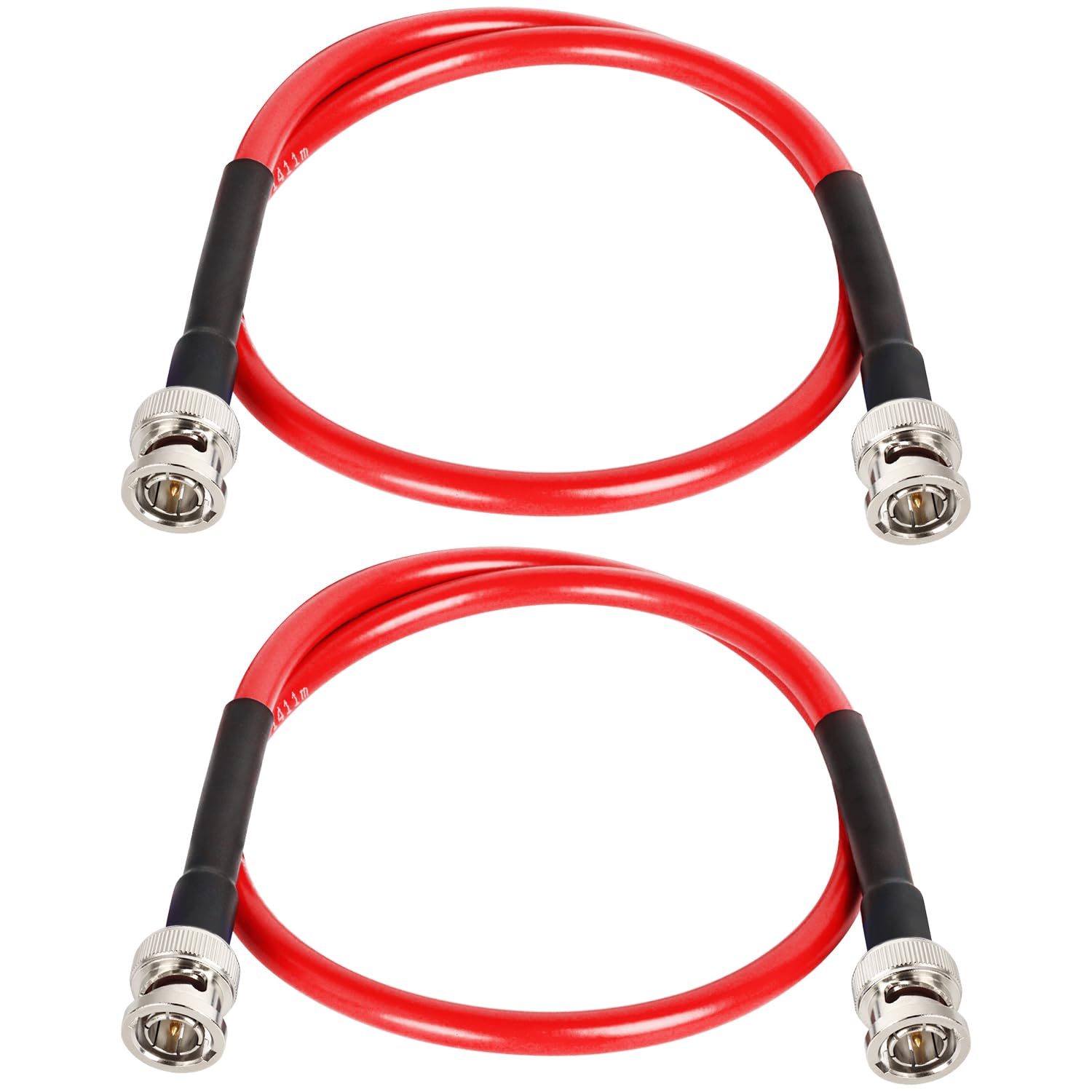 XRDS -RF SDI Cable 3FT 2PCS, BNC Digital Video Cable 75 Ohm RG59 BNC Male Cables for 4K 1080P 3G/6G HD SDI Camera Monitor Recorder