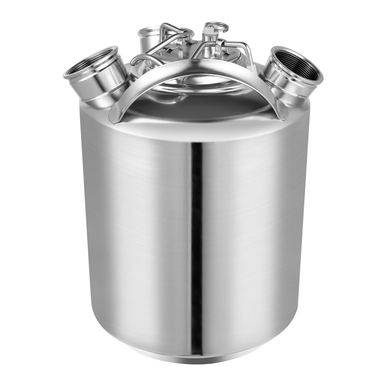 Botte di Pulizia in Acciaio Inox 10L, Contenitore per Pulizia della Birra, 3 Teste Dispositivo di Pulizia della Birra per Lance di Tipo A e S, Contenitore Birra per Pulizia Lattine Birra