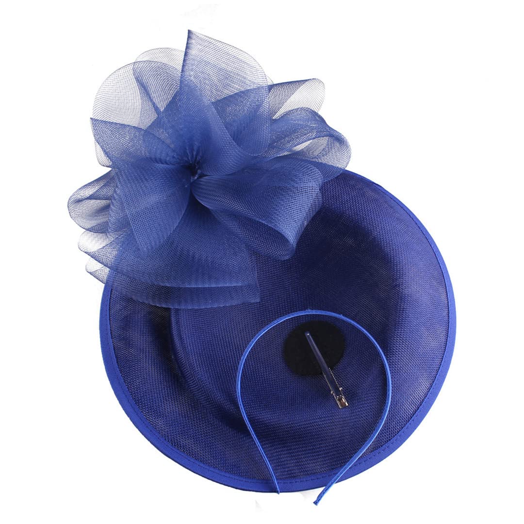 Lmtossey Fascinator - Cappelli in rete con motivo floreale, accessori per capelli da sposa