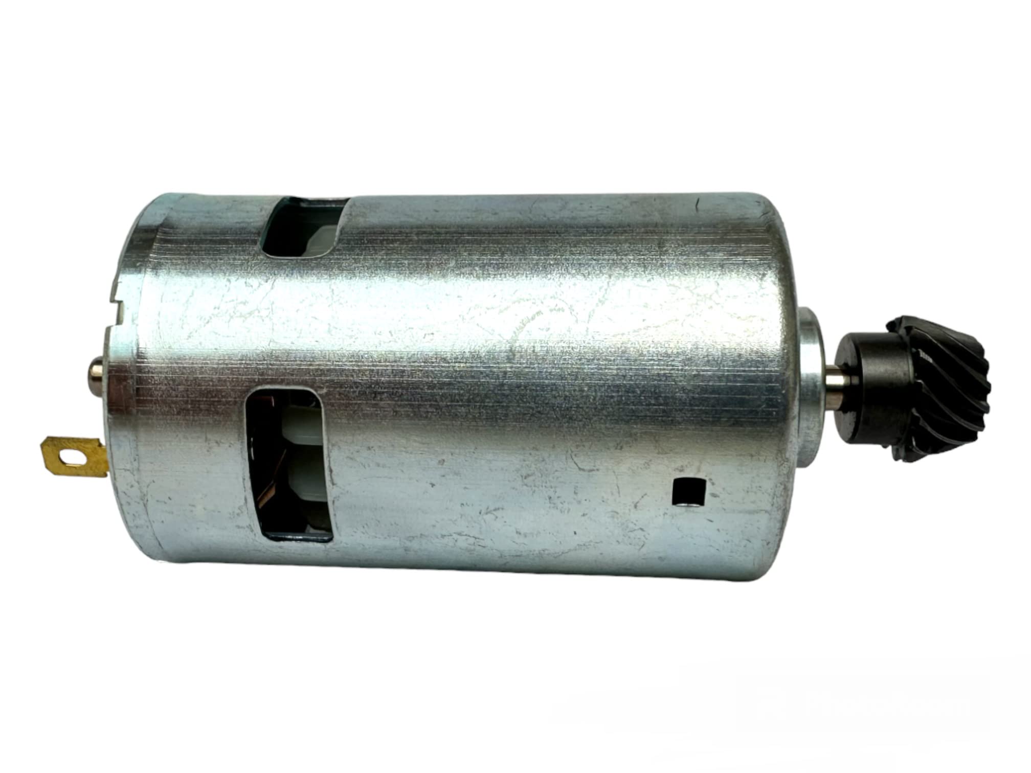TANIASHOP Motore di Ricambio 12V per Abbacchiatore Scuotiolive Scuotitore Completo di Pignone 14 Denti Ricambio Motorino Elettrico