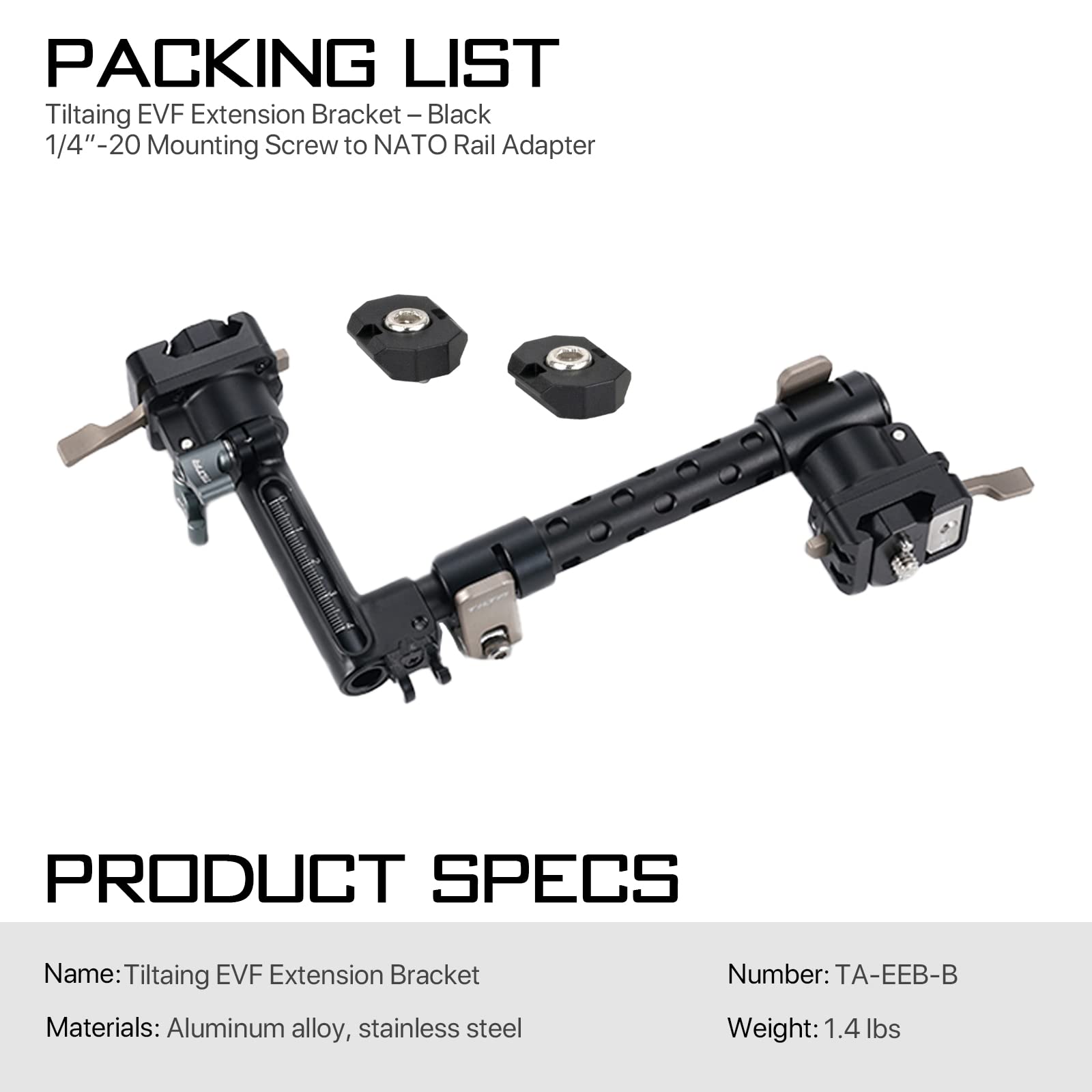 Tilta EVF Soporte de extensión Compatible con BMPCC 6K Pro Kit de