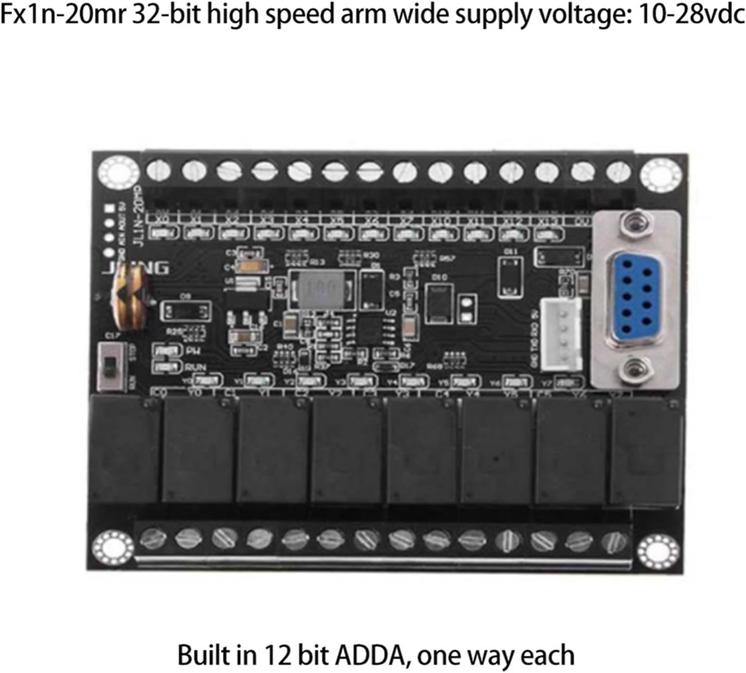JSDNRK 2X モーターコントローラー Cプログラマブルコントローラ 1N-20MRプログラマブルリレー遅延モジュール シェル付
