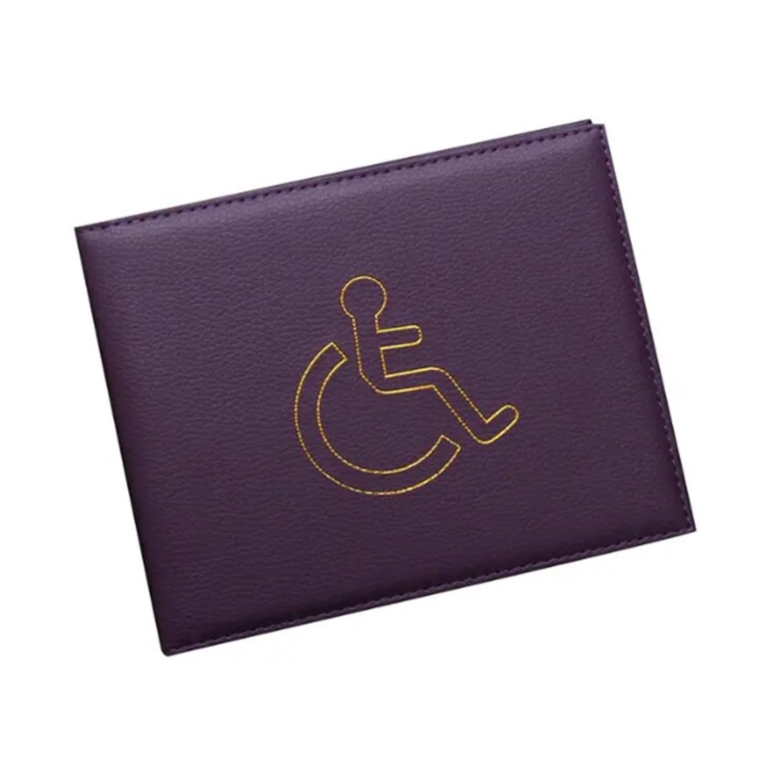 Three EagleSoft PU Leather Disabled Blue Badge Holder Wallet for Car - Disabled Badge Holder for Car, Disability Badge Holder Wallet (Purple)