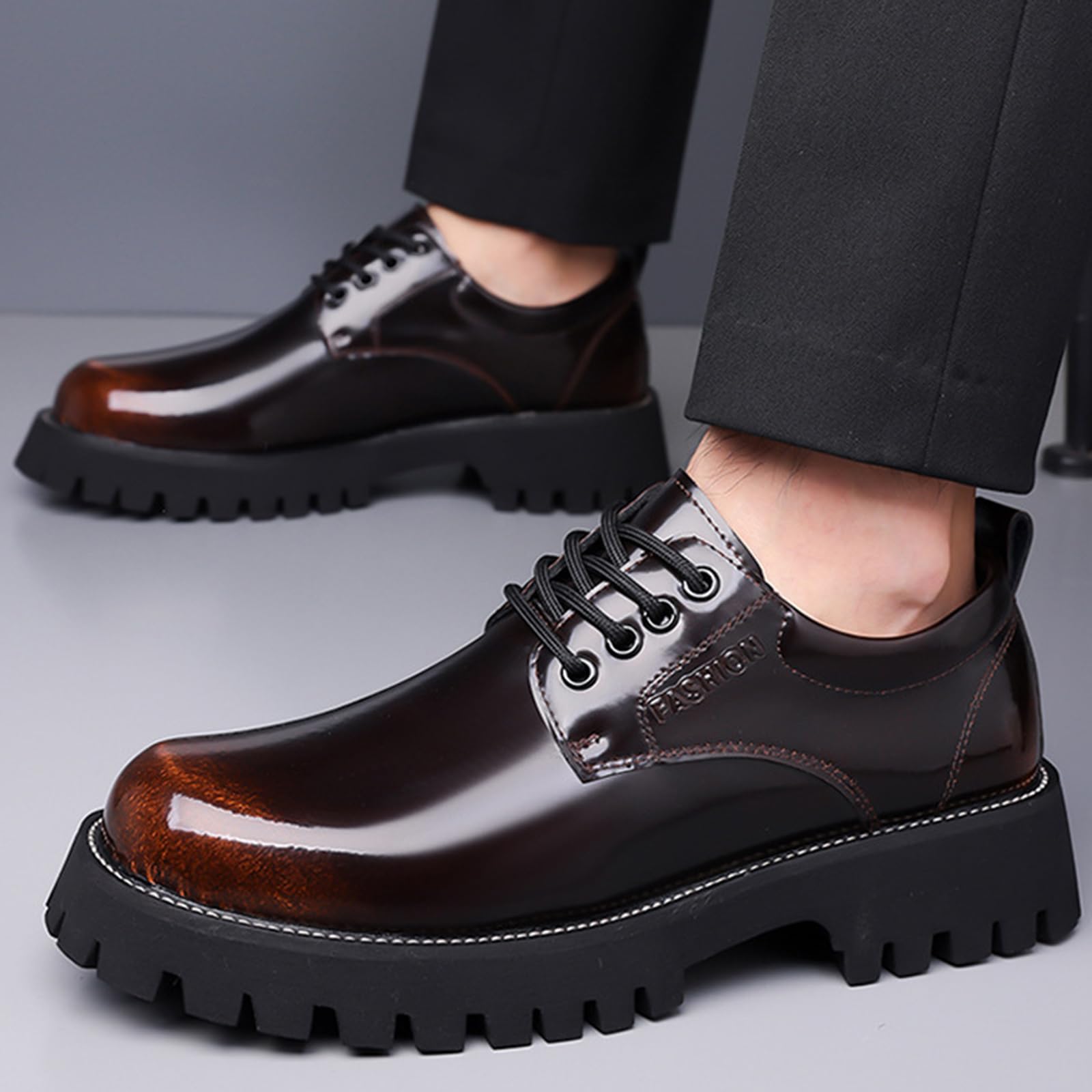Scarpe Eleganti da Uomo con Plateau Scarpe Formali Casual