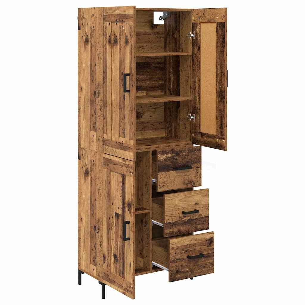 Highboard 2-TLG - Aparato de madera (69,5 x 34 x 180 cm)