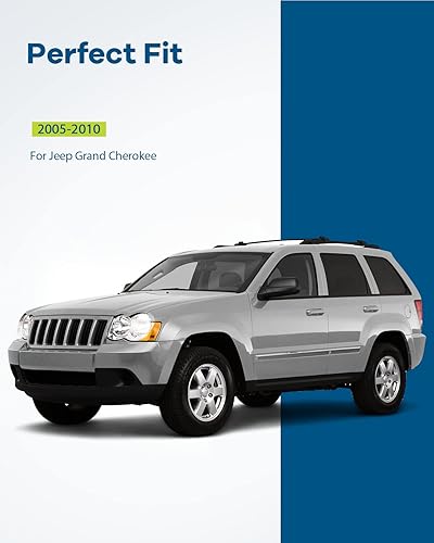 Miniatura 2 de LUJUNTEC Manija de puerta interior – lado derecho del pasajero delantero, carcasa gris con palanca cromada, repuesto directo para Jeep 2005-2011