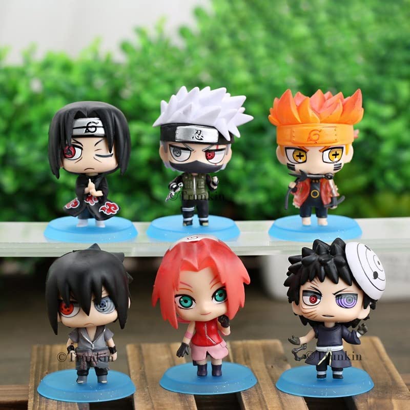 Image of Trunkin Anime obita Kakashi Sasuke Itachi Figurines Anime weeb Manga Collectible Action Figure Toys Set I