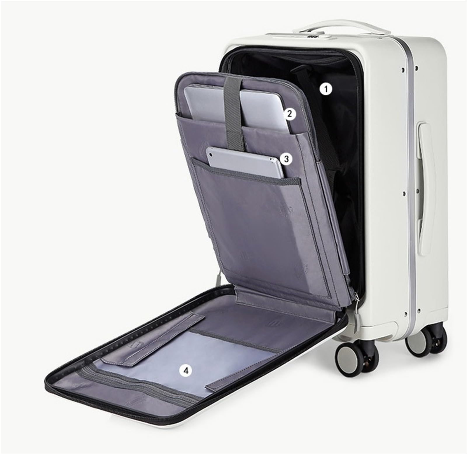 Valigia Valigie con Ruota Universale per Bagagli di Sicurezza, Interfaccia USB, Lucchetto Codice TSA Leggero Bagaglio a Mano(D,24in)