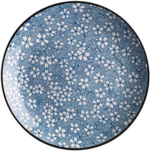 LKYU Superato il piatto di porcellana blu e bianco giapponese-H.