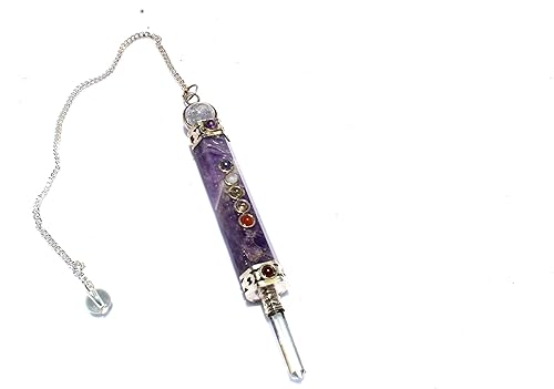 Jet Energized Amethyst Chakra Wand Pendulum Genuine Healing Reiki Chakra Free Booklet Jet International Crystal Therapy