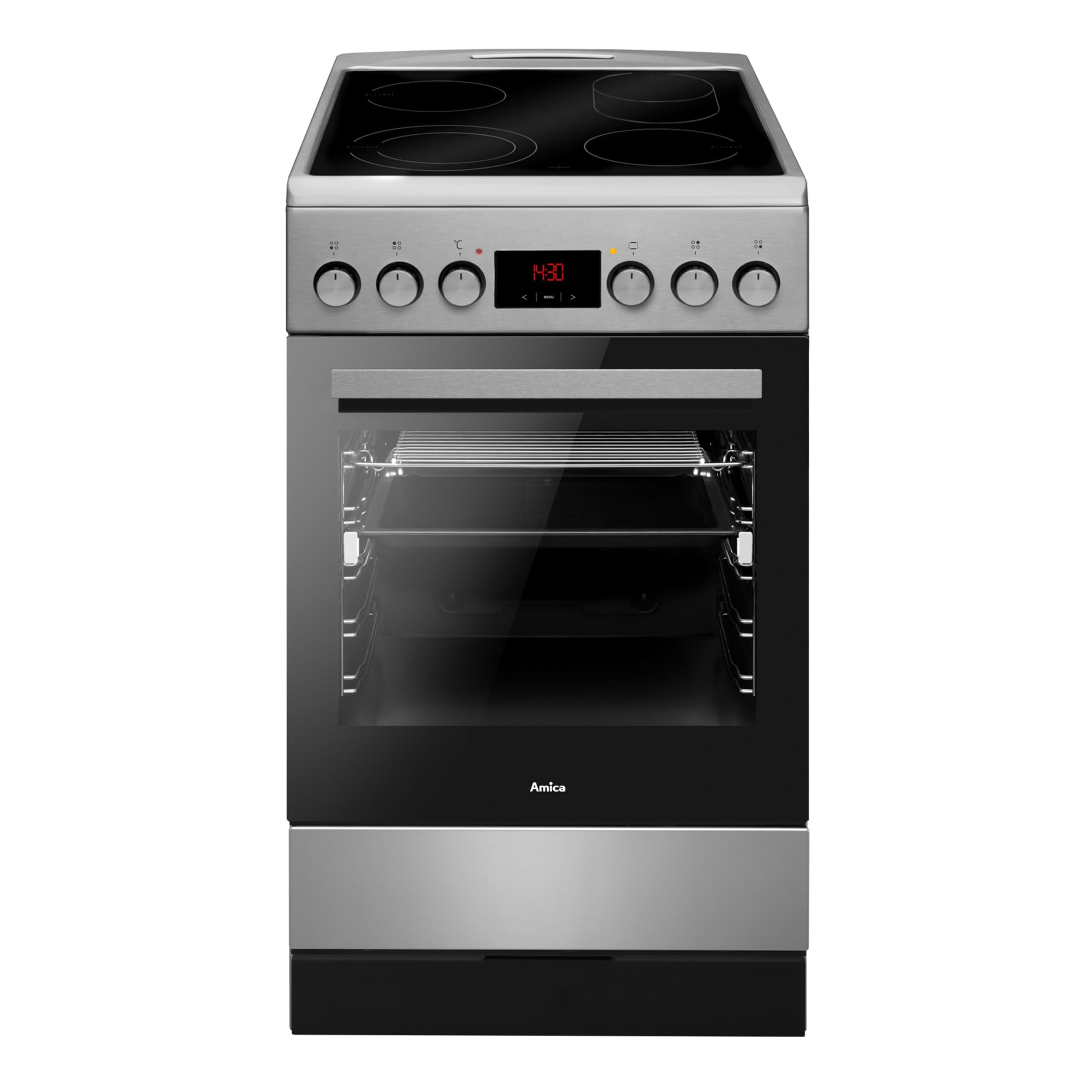 Amica SHC 903 001 E Standherd Elektro 50 cm Edelstahl SensorControl Timer Umluft Energieeffizienzklasse A