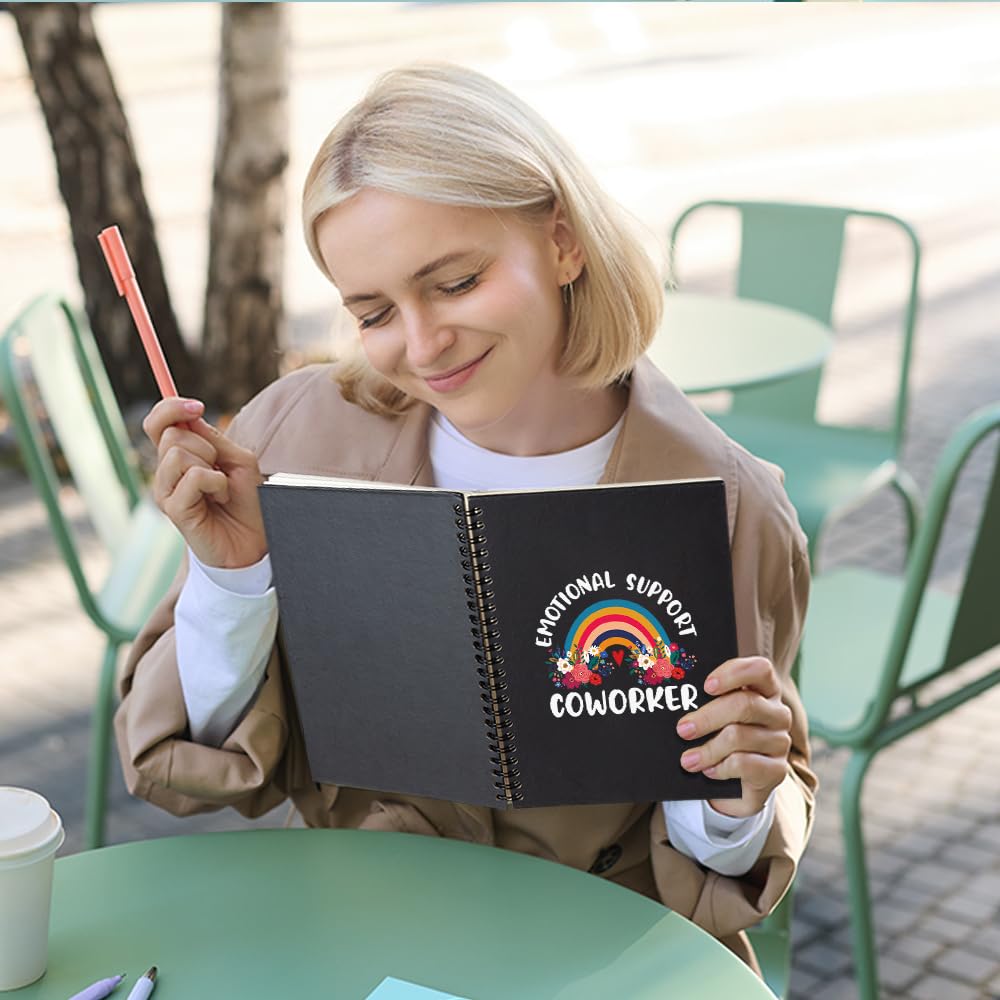 Sixrip Cuaderno de espiral de apoyo emocional con 160 páginas en blanco, divertido regalo de agradecimiento para trabajadores sociales, profesor, jubilación, regalo de agradecimiento para colegas,