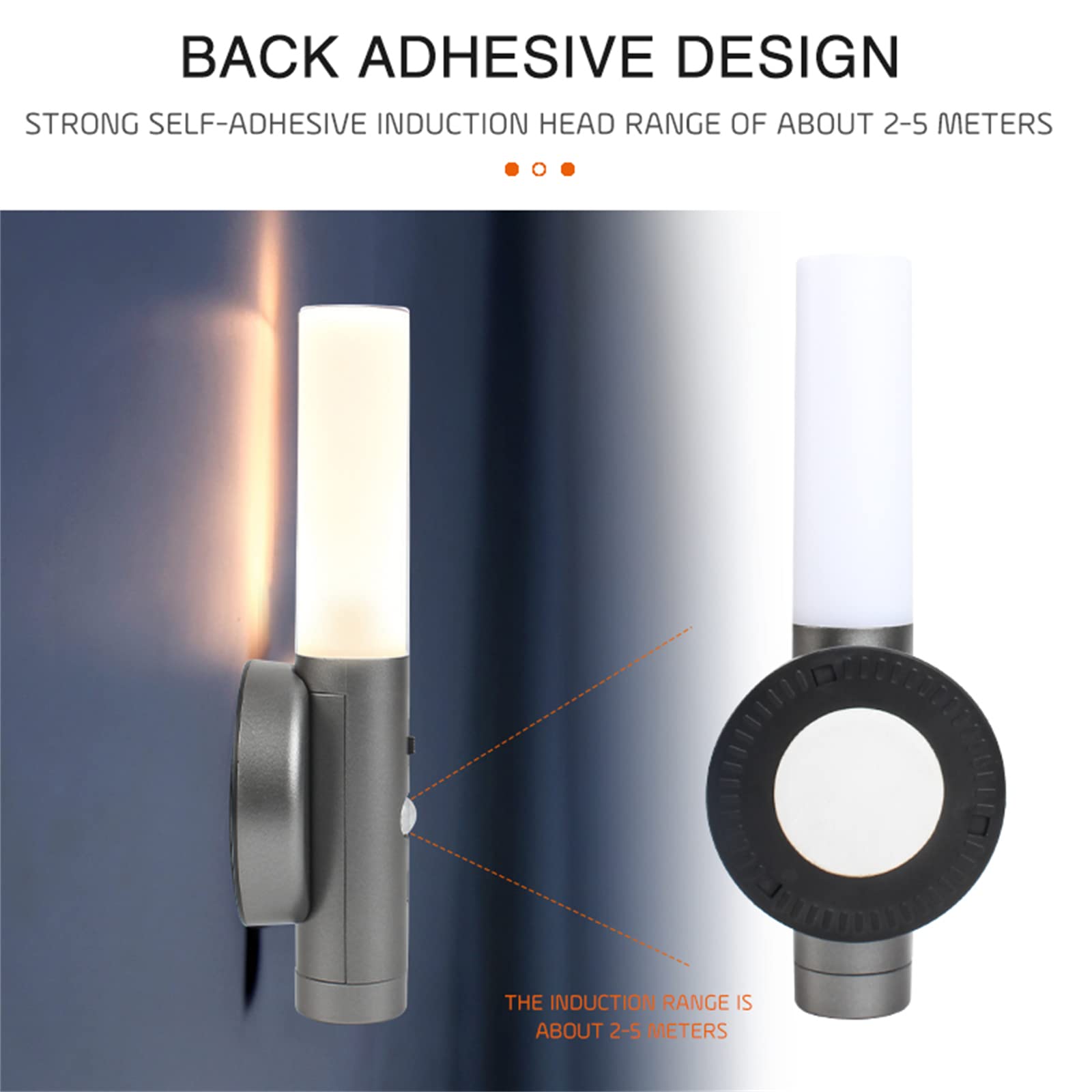 Lámparas de Pared LED alimentadas por Pilas para Interiores con Interruptor, Recargables por USB, con Sensor de Movimiento, magnéticas, Regulables, para Debajo de armarios, para do
