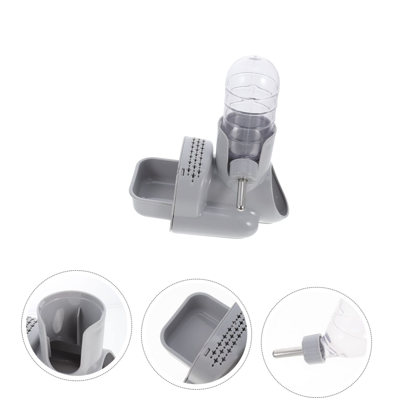 Mipcase 2piezas Botella De Agua para Hámster Conejo y Dispensador Automático Antigoteo Diseño Transparente y Base Antideslizante para Alimentación y